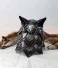 18ga Steel Medieval Great Wolf Helmet Blackened Viking Knight Armor Sca Larp New