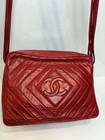 Chanel Bag Chevron Diamond Cc Tassel Camera Bag 30458 Lambskin Vintage