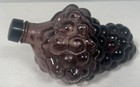 Vintage 6-1 2  Grape Cluster Purple Bottle Wine Decanter Made In Turkey