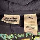 Rick And Morty Adult Swim Pullover Hoodie Sweatshirt Black  Size Xxxl B5