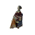 Chinese Porcelain Qing Style Dressing Holding Cat Lady Figure Gb052