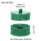 2pcs Bristle Disc 2  50 Grit R-type Abrasive Brush Coarse Bristle Disc  Green