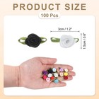 100 Pcs White black Ribbon Roses 5 8 x1-3 16  Mini Roses For Sewing Appliques