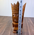 Hand Carved Wooden Tiki God Statue Wood Wall Decor 8  Made In The Philippines