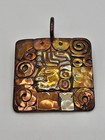 Vintage Aztec Mayan Brass Copper Pendant