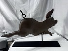 Vintage Large Pig Flying 3d Copper Weathervane Cottage Shed Farmhouse Barn Decor