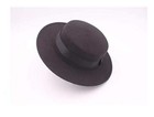 Classic Black Fashion Fedora Flat Hat Elegant Jazz Hats Brim Church Derby Cap 