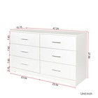 6 Drawer Dresser Chest Of Drawers Modern Wood Storage Organizer For Bedroom