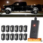 Rock Lights White For Truck Jeep Underglow Neon Light With Harness 12 Pods Kits
