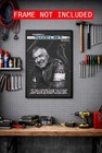Framed Carroll Shelby Tribute Poster Ford Performance Blue - 36x24