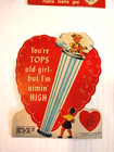 Vintage Valentine Lot  Rosen Lollipop Cards  Uncut  Unmarked