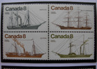 Canada 1975-1976  Scott  670-779 Set Of 4 Blocks  16 Different Ships Mint Nh