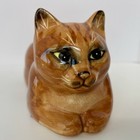 Seymour Mann Ceramic Cat Orange Tabby Figurine Japan Vtg Paws Tucked 4   h X 8   l