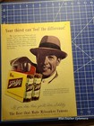 Vintage Print Ad 1955 Collier s Schlitz Beer 16 0z  Half-quart Cans Suit And Hat