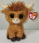Ty Beanie Boos 2025 Alfie The Highland Brown Cow 6  New Mwmts Plush Stuffed Toy