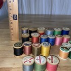 Vintage Lot 42 Mostly Coats   Clark Mercerized Wooden Spool Sewing Thread Mixed