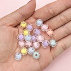 50pcs Acrylic Round Beads Loose Spacer Beads For Jewelry Making Diy Handwork
