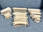 Wood Train Track Lot Of 73 Pieces -curves  Straight- Thomas   Brio Compatible