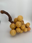 Vintage Alabaster Italian Mcm Decorative Grape Cluster Large Statement Piece      