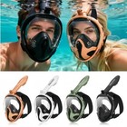 Snorkel Mask Full Face With Camera Mount  180   Panoramic View Snorkeling Gear