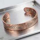 Pure Copper Magnetic Bracelet Arthritis Pain Therapy Energy Men Women Cuff