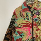 Harari 100  Silk Quilted Jacket Small Asian Inspired Bohemian Art To Wear Artsy