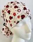 Cute Ladybug Medical Ponytail Pouch Surgery  Scrub Cap Chef Hat
