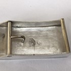 Vintage Mexico Sterling Silver Diamond Engraved 1  Belt Buckle 28 86grams  ss28 