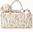 New Blissful Diary Floral Diaper Caddy Organizer Nursery Storage Basket Daisy