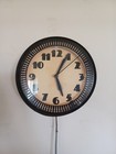 Vintage 12  Original Mid Century Pink Neon Spinner Electric Wall Clock Very Rare
