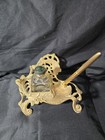 Vintage Antique Brass Inkwell Desk Set   Art Nouveau   Hollywood Regency-style