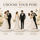 Custom Wedding Cake Topper Resin Figurine From Photo Hand Painted