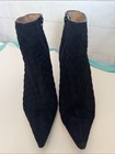 Boutique 9 Size 10m Black Quilted Pointed-toe Heeled Ankle Booties Witchycore