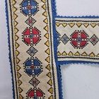 Vtg Hand Embroidery Lederhosen Dirndl H Suspenders Red Yellow Blue Felt Back