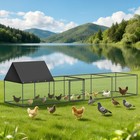 Premium Chicken Coop Cage Outdoor Walk-in Poultry Run Pen Fence Duck Hen House