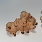 Vintage Miniature Pink Pig Figurines Set Of 3 3  Inches