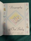 Vintage Sanitoy Biography Of Our Baby Memory Record Book Album Pink Blue White