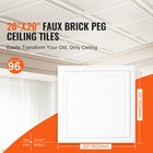 Ceiling Tiles 96-pack 20 X 20 In Polystyrene Easy Installation Glue-up
