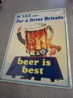 Lot Of 2 Rare Beer Is Best Metal Sign Wall Art Mr  Xxx 1930s British Remake new 
