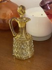 Antique Eapg Central Glass Co Yellow Amber Diamond Pattern Glass Cruet