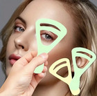 2pcs Eyebrow Shaping Templates     Handle   Strap  Reusable Plastic Tool - New