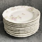 9-pc Vintage Limoges France Elite Work Dessert Plates 6 2  Cottage Style Floral