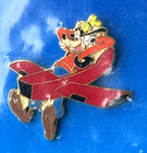 New Sealed Vintage 2004 Walt Disney Goofy Travel Company Red Plane Pin
