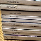 1985 The Magazine Antiques 10 Issues Jan Feb Mar Apr Jun Jul Aug Sept Nov Dec