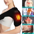 Cordless Shoulder Heating Pad Heated Shoulder Wrap Vibration Massager Heated New