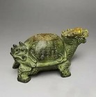 5 3  Old Chinese Bronze Gilt Feng Shui Dragon Turtle Tortoise Animal Statue