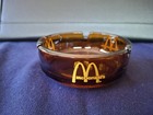 Vintage Mcdonald s Amber Thick Glass Ashtray 1970 s Super Rare   Beautiful Amber