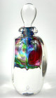 Vtg 1997 Signed Robert Gandleman Art Glass Multi Color Sommerso Perfume Bottle