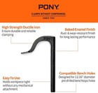 Pony 8  Bench Hold-down Clamp 2pc Heavy-duty Workbench Holdfast Fit 11 16  Holes