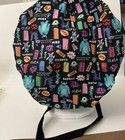 Handmade Monsters Inc Print Tie-back Bouffant Scrub Cap Cotton One Size